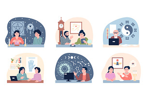 Modern esoteric characters. Modern, a Person Illustration by LadadikArt