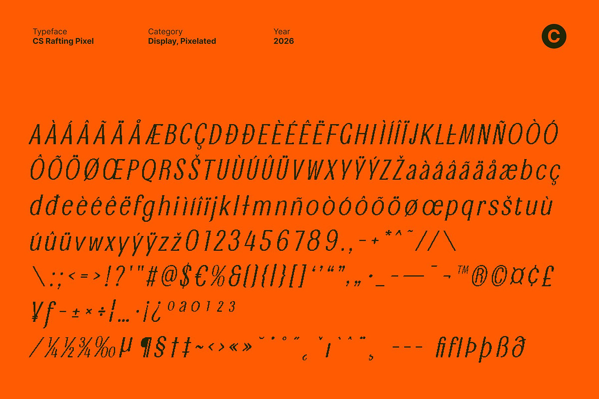 CS Rafting Pixel, a Sans Serif Font by Craft Supply Co. (Photo 8 of 8)