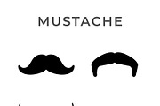 Set icons of retro mustache, a Solid Icon by motorama (Thumbnail 1 of 2)