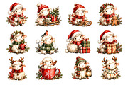 Watercolor Christmas sheep PNG, a Decorative Illustration by dashtik (Thumbnail 7 of 8)