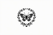 Rose Butterfly Wreath Silhouette —, an Illustration by Amazin_art (Thumbnail 24 of 25)