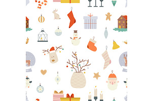 Winter holidays elements, christmas, an Object Illustration by Valerie Bodnar