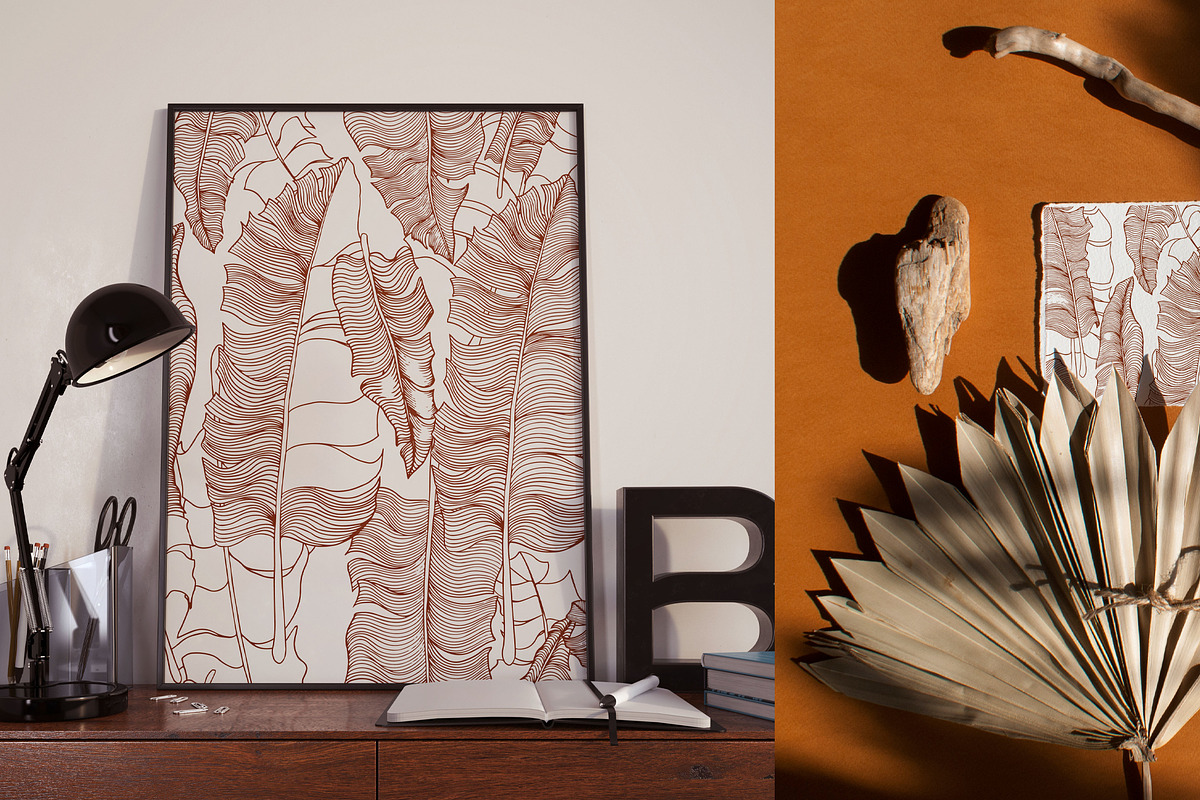 Tropical abstract leaves, a Decorative Illustration by Jeanna Draw (Photo 8 of 15)