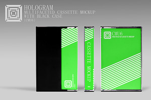 Black Case Cassette Mockup
