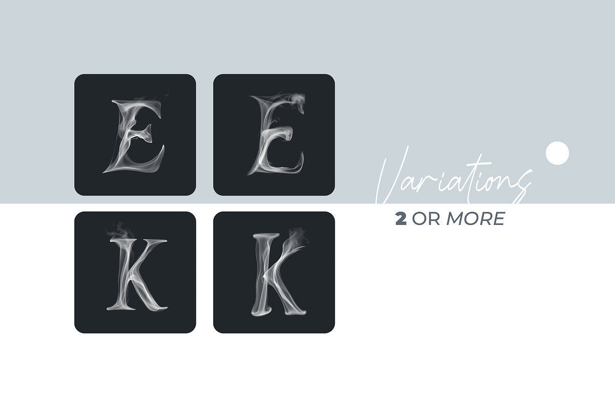 Graceful Smoke Letters Overlays, a Symbol Font by PhotoSpirit (Photo 2 of 8)