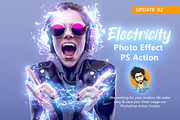 Electricity Photo Effect PS Action, an Action Add-On by MRI STUDIO (Thumbnail 1 of 14)
