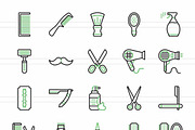 50 Barber’s Tools Green & Black Icon, an Icon by IconBunny (Thumbnail 2 of 2)