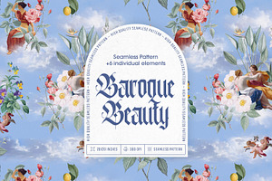 Baroque Beauty Seamless Pattern Pack