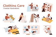 People taking care of clothes set, a Person Illustration by Good Studio (Thumbnail 1 of 10)