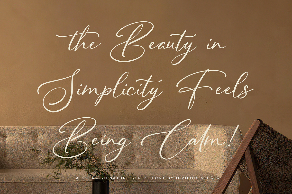 Calyvera – Quiet Signature Script, a Script Font by Inviline.co (Photo 8 of 10)