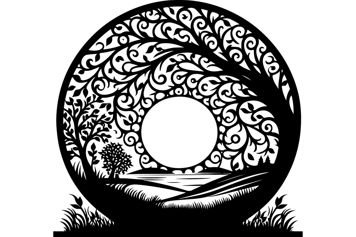 Black Mandala & Nature SVG Bundle, an Object Graphic by Designer_Momina (Photo 4 of 13)