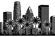 Los Angeles Wall art Skyline, an Empty State Illustration by AlexZeL (Thumbnail 4 of 9)