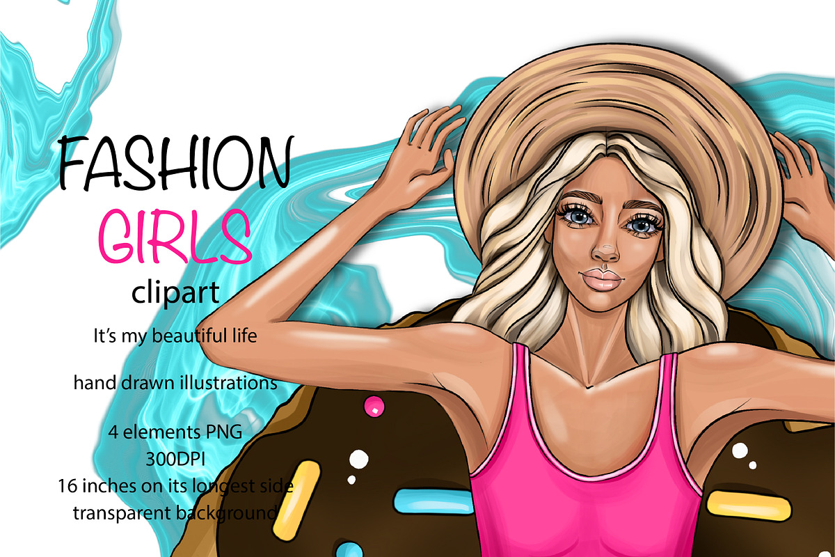 Young woman relaxing. Fashion Girl, a Graphic by Natalya_Mona_Art (Photo 2 of 11)