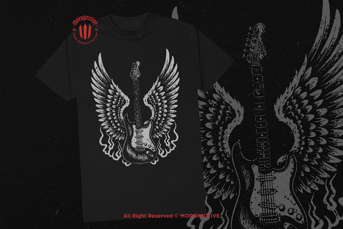 10 Bundle Dark Art Guitar Wings, an Illustration by Morspective (Photo 2 of 7)