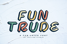 Funtrude | A Fun Layer Font