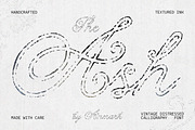 The Ash Forged Textured Script, a Script Font by AnMark (Thumbnail 1 of 17)