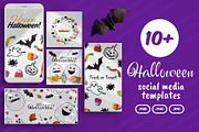Halloween social media templates, a Social Media Template by MuzaInspires (Thumbnail 1 of 3)