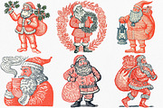 Christmas Santa Claus Clipart, an Illustration by Canvas Craft (Thumbnail 4 of 8)