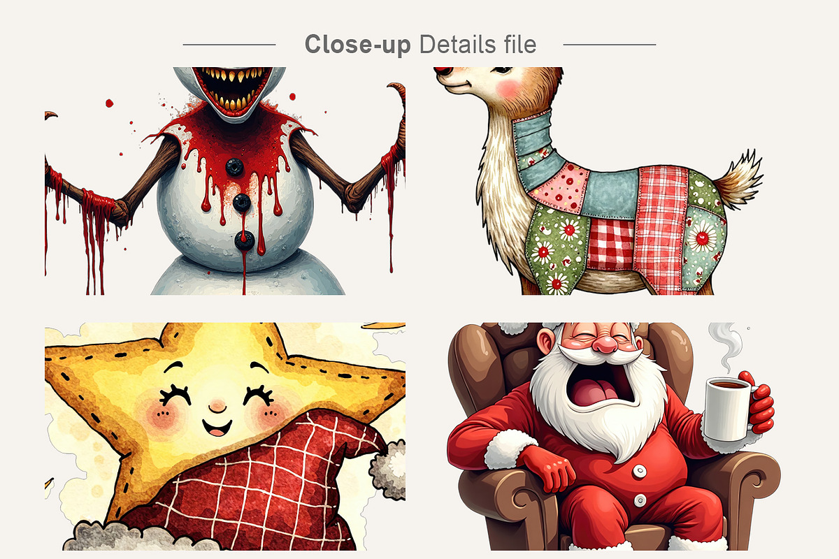 Whimsical Holiday Watercolor Clipart, an Illustration by Artnoy (Photo 4 of 8)