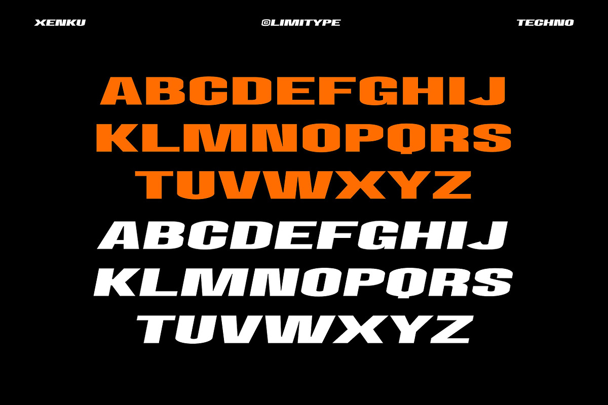 Xenku - Modern Techno Typeface, a Sans Serif Font by limitype (Photo 3 of 10)