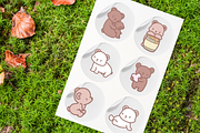 Bears SVG Illustrations - Kawaii, an Animal Illustration by HalieKStudio (Thumbnail 7 of 8)