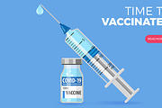 Covid-19 coronavirus vaccine syringe, a Healthcare Illustration by TAlex (Thumbnail 7 of 7)