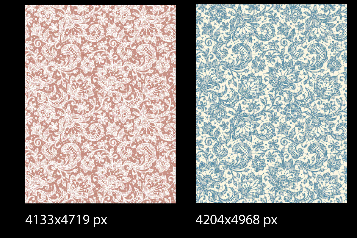 Lace seamless pattern, corner, card., a Pattern Graphic by Ajuga (Photo 7 of 7)