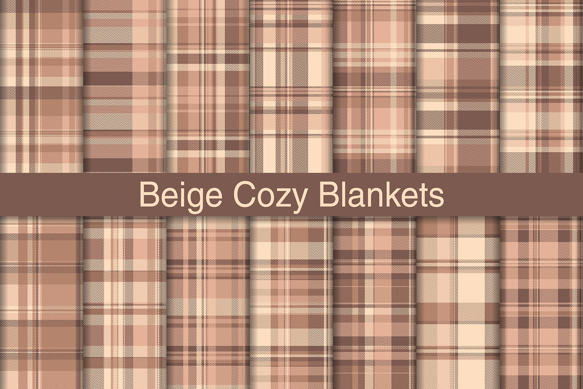 #98 Beige Cozy Blankets, a Pattern Graphic by Plaid4You (Photo 1 of 6)