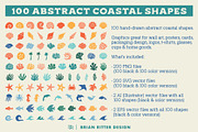 100 Abstract Sea Life Shapes, an Object Graphic by Brian Ritter Design (Thumbnail 2 of 6)
