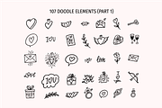 Love Doodles & Valentine Stickers, a Seasonal Illustration by Oktyabr (Thumbnail 3 of 10)