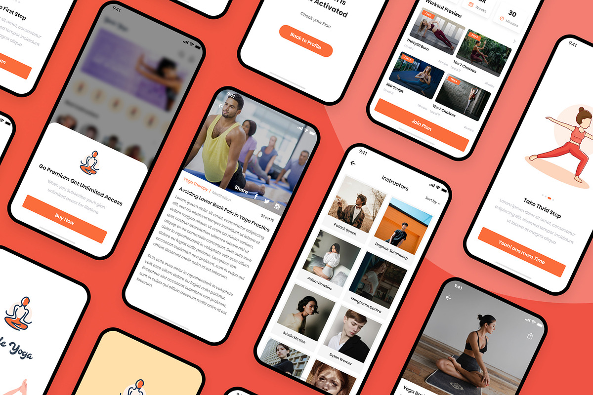 Smile Yoga UI Kit, an UI Kit Template by SyalUIUX (Photo 8 of 11)