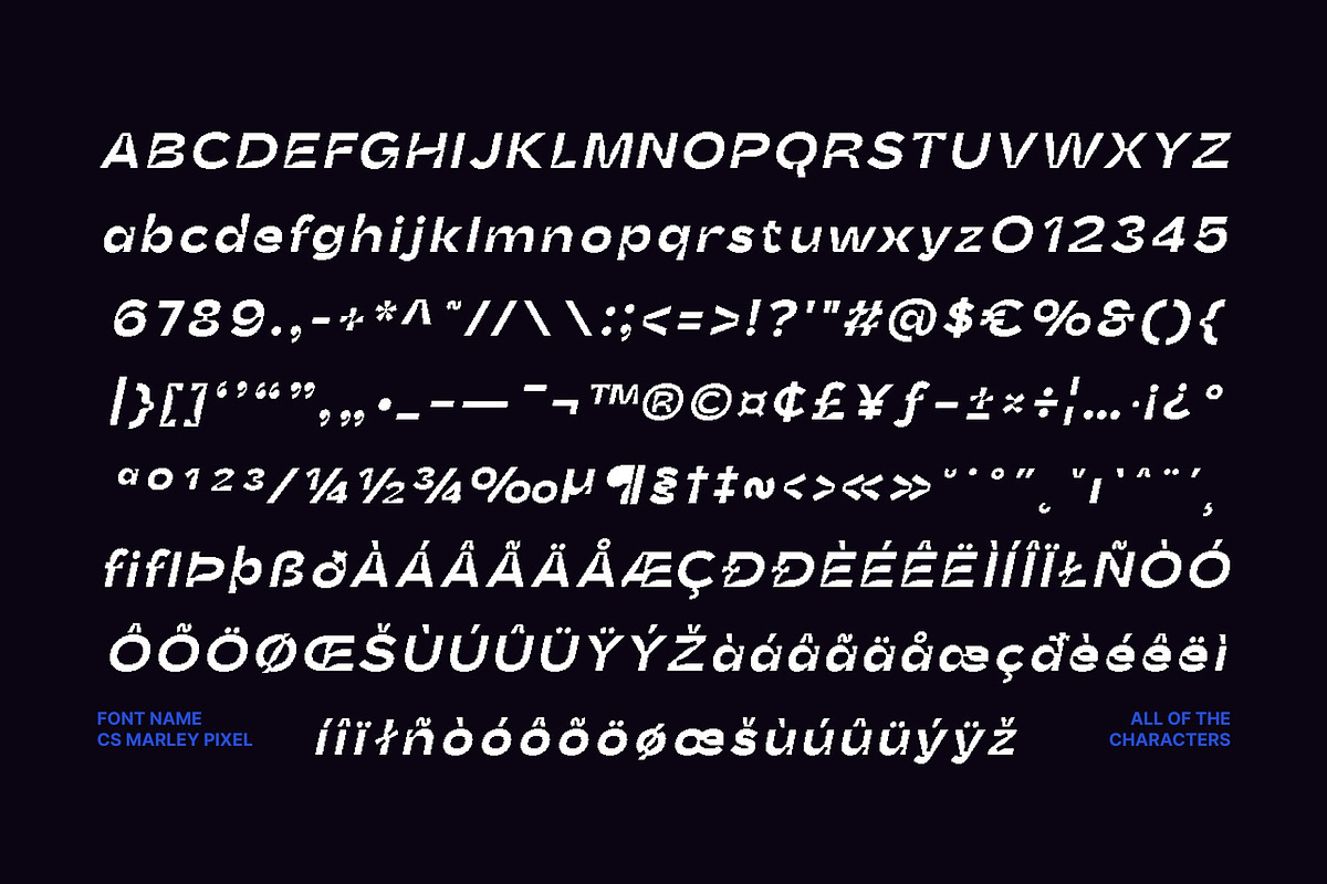 CS Marley Pixel, a Sans Serif Font by Craft Supply Co. (Photo 8 of 8)