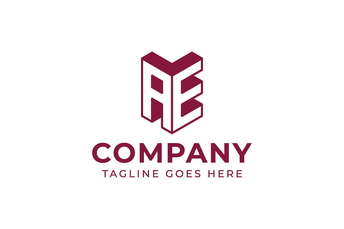 Letters AE 3D Monogram Logo, a Branding & Logo Template by Pray Art Design Studio