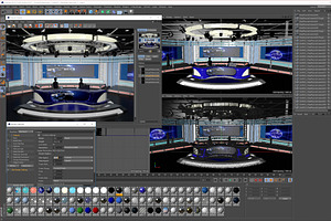 Virtual TV Studio News Set 1