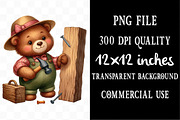 Construction Teddy Bear Bundle, an Illustration by Designking (Thumbnail 4 of 4)