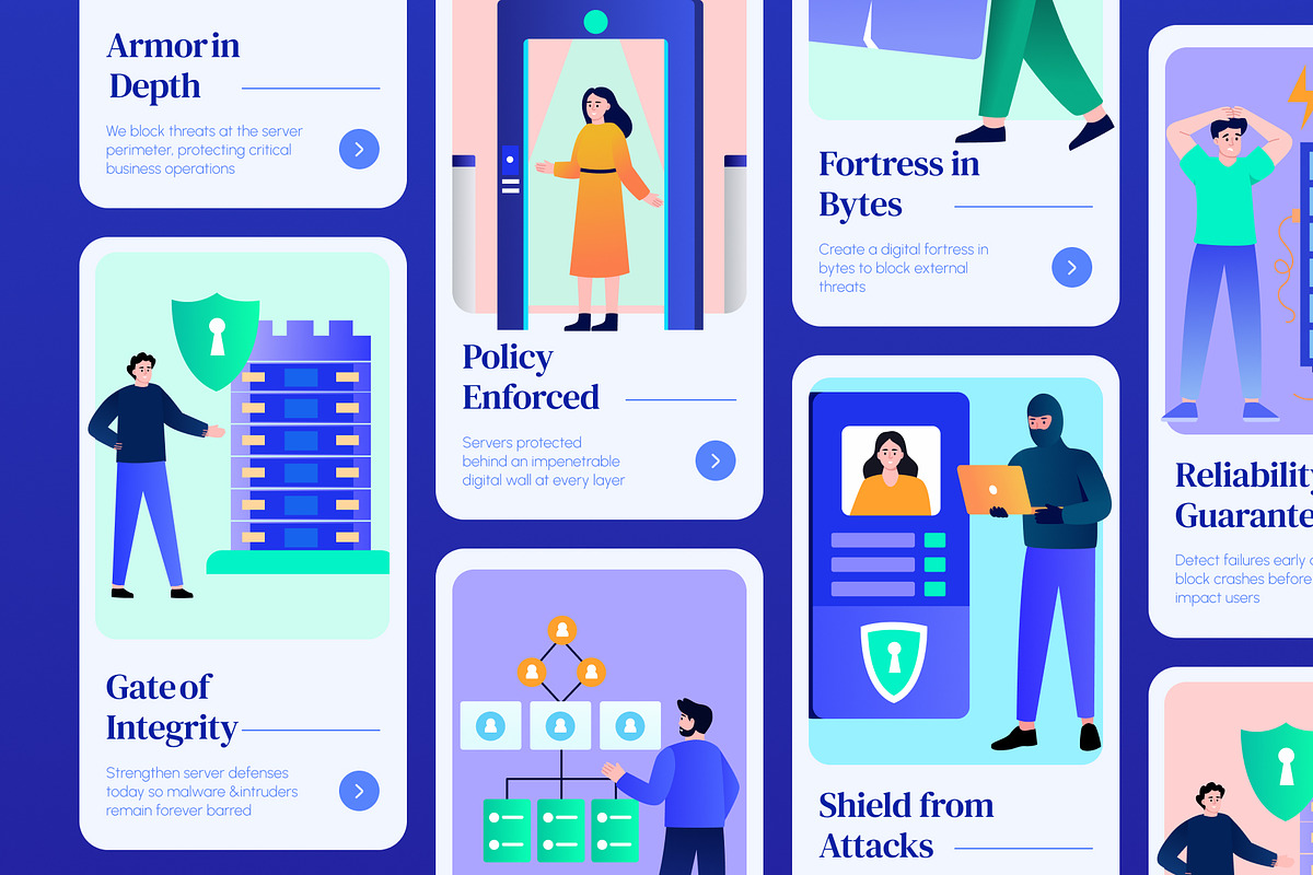 Cyber Security Illustration Set, a Technology Illustration by Brickclay (Photo 4 of 8)