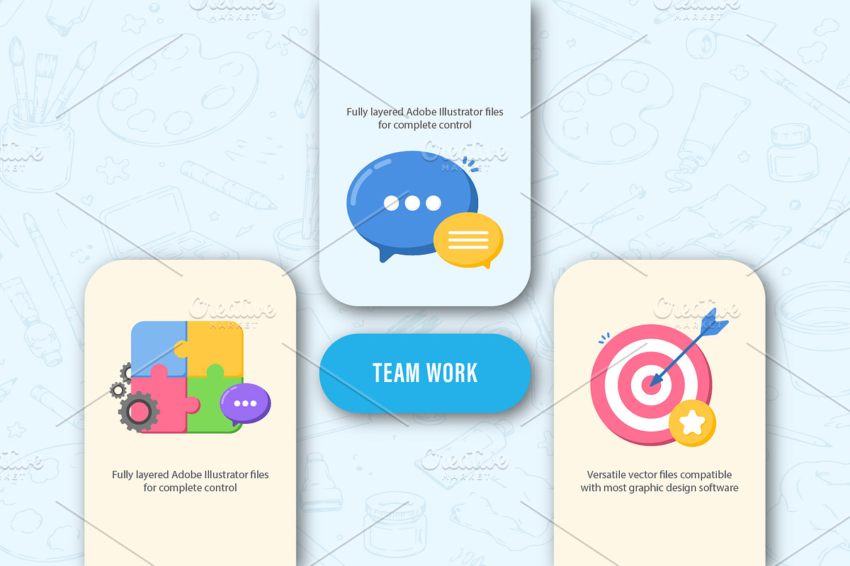 Team Work, a Work Illustration by pictranoosa_studio (Photo 2 of 3)