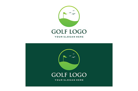 Golf ball and stick and golf Logo, a Branding & Logo Template by LOGOCREATIVE
