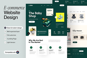 E-commerce Landing Page, an UI Kit Template by sajon.co