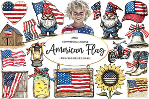 American Flag Sublimation Design, an Illustration by CreationArt