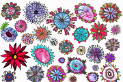 Watercolor Floral Doodles, an Illustration by Sinziana Romanescu (Thumbnail 3 of 5)