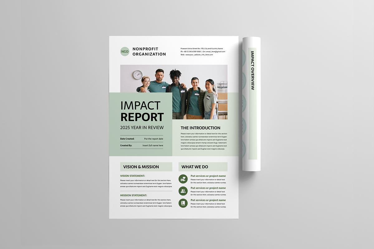 Impact Report | Canva, MS Word, Indd preview 4