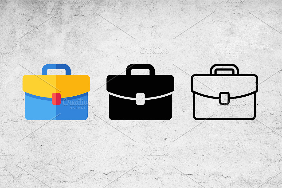 Briefcase Icons Set, an Outline Icon by Artonix (Photo 2 of 2)