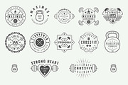 Set of vintage gym logos, a Branding & Logo Template by AkimD (Thumbnail 8 of 9)