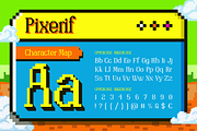 Pixerif - 8 Bit Gaming Font, a Font by Artisan Themes (Thumbnail 2 of 12)