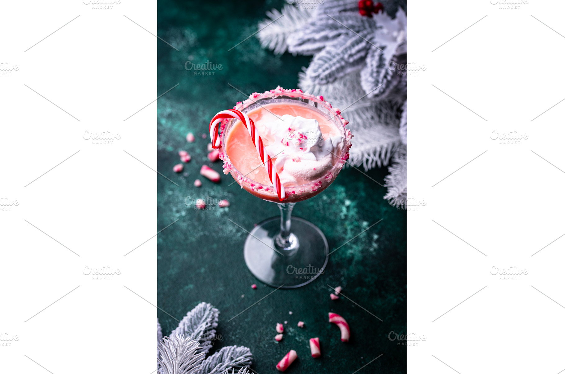 Christmas drink pink peppermint, a Food & Drink Photo by Yulia Furman