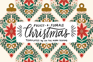 Folksy Florals Christmas Templates