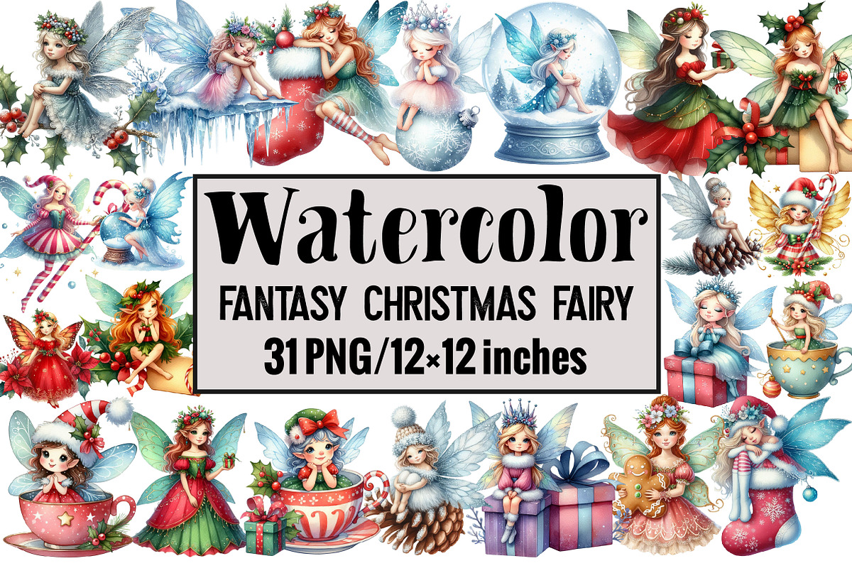 Fantasy Christmas Fairy, an Illustration by Design Market (Photo 1 of 3)