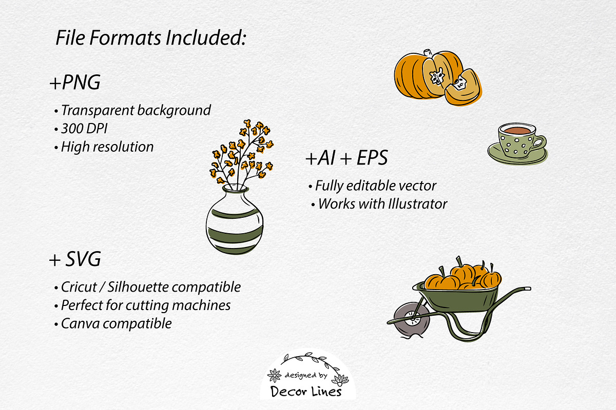 Cozy Thanksgiving Clipart Bundle, a Decorative Illustration by Decor Lines (Photo 10 of 10)