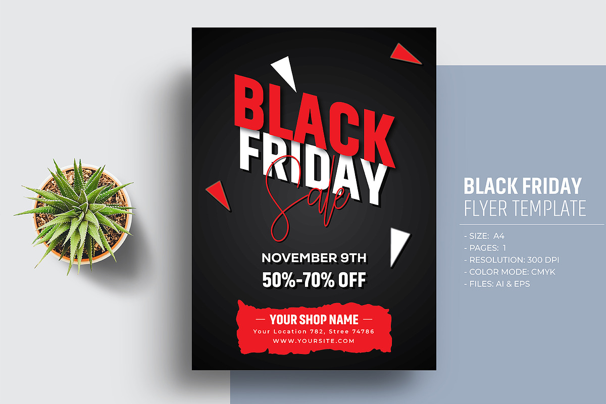 Black Friday Offer Flyer Template, a Flyer Template by Sharifull11 (Photo 1 of 3)